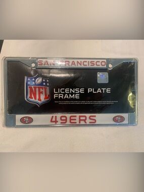 NFL San Francisco 49ers White and Red License Plate Frame